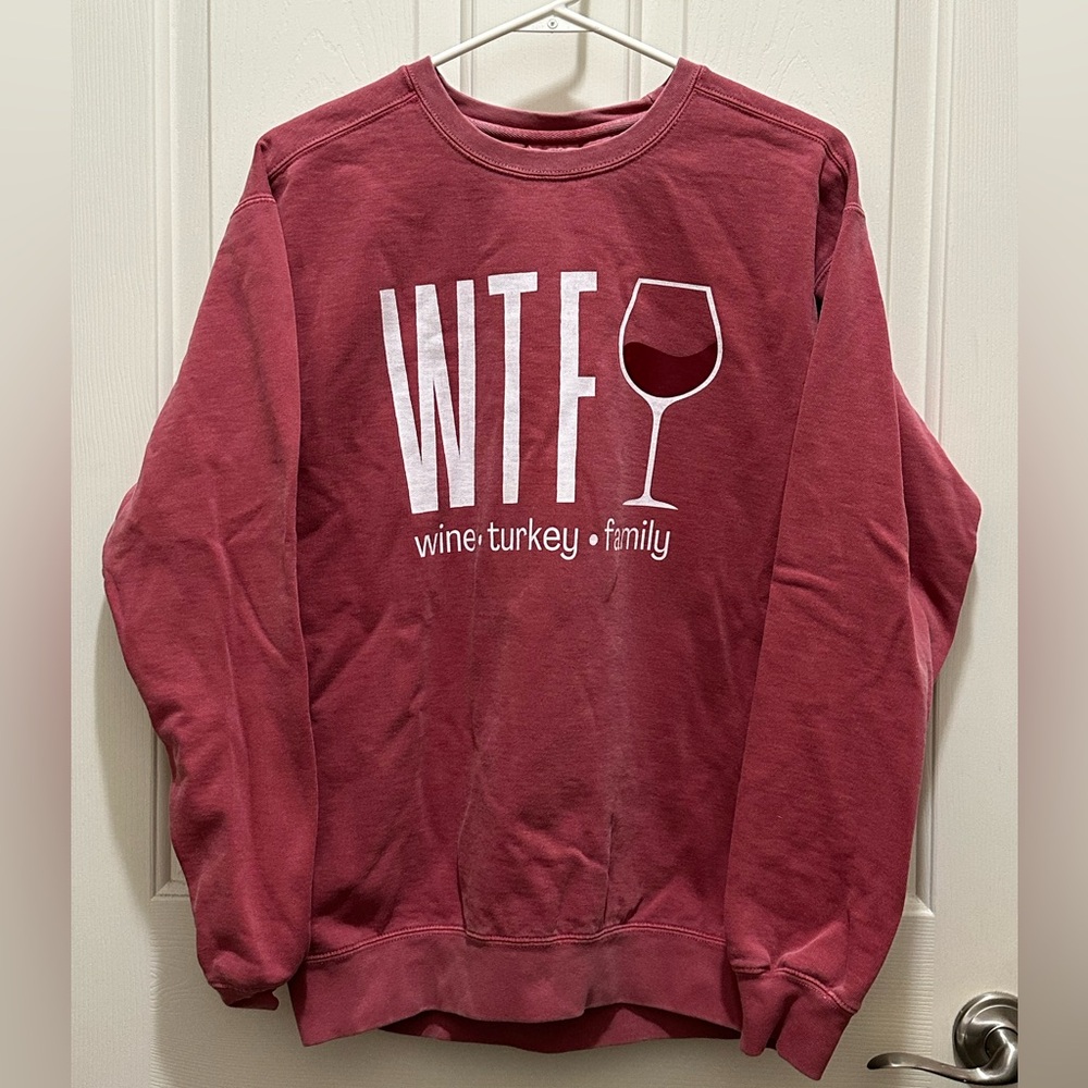 WTF (Wine • Turkey • Food) Women’s Thanksgiving Sweatshirt